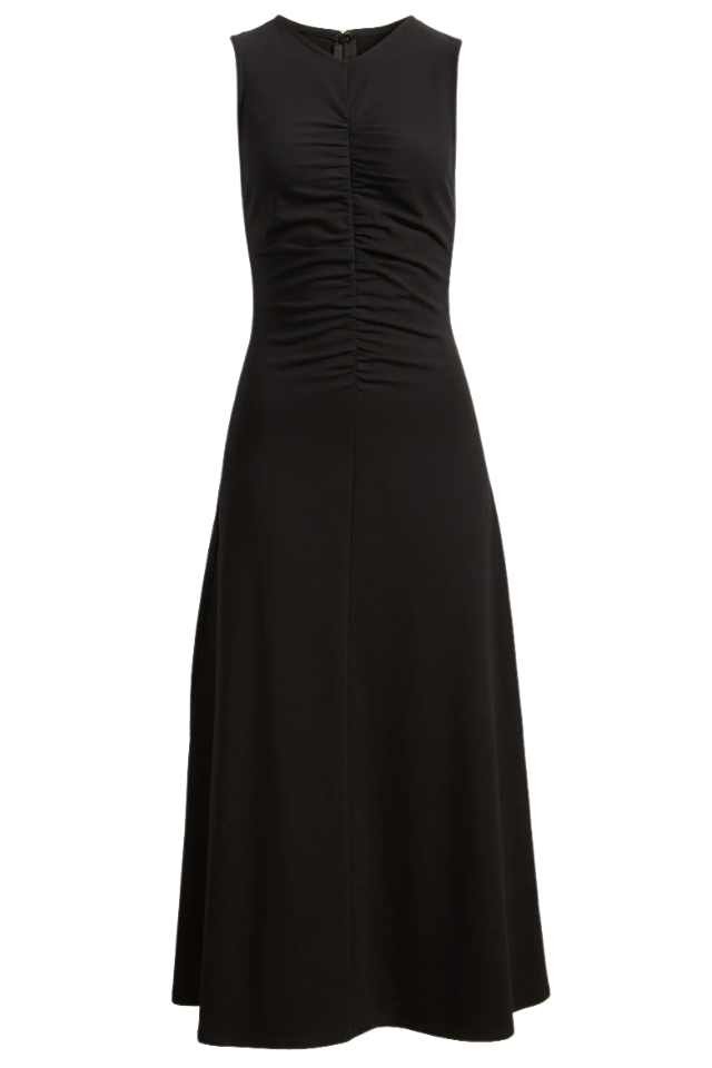 black cotton resort dress 