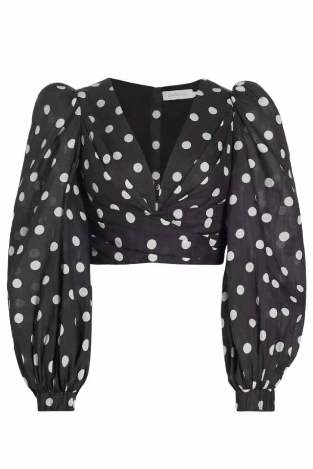 polka dot crop top