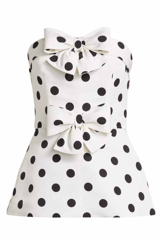 polka dot peplum blouse